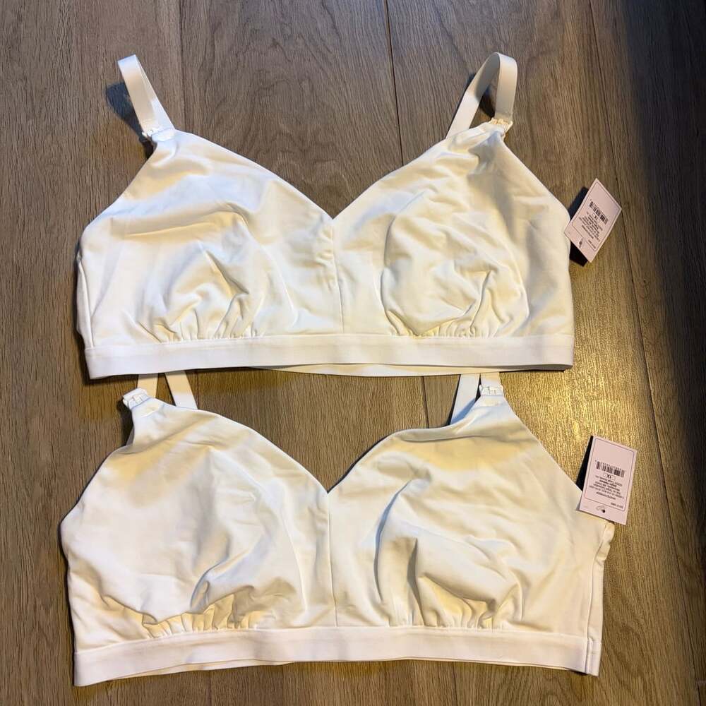 Auden Women's Nursing Seamless Bra Gesso White 1X